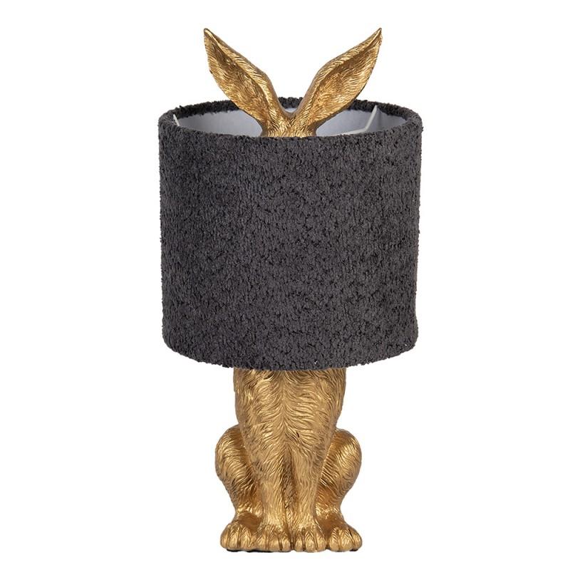 clayre & eef 6LMC0111GOG Tafellamp Konijn Ø 20x43 cm Goudkleurig Kunststof