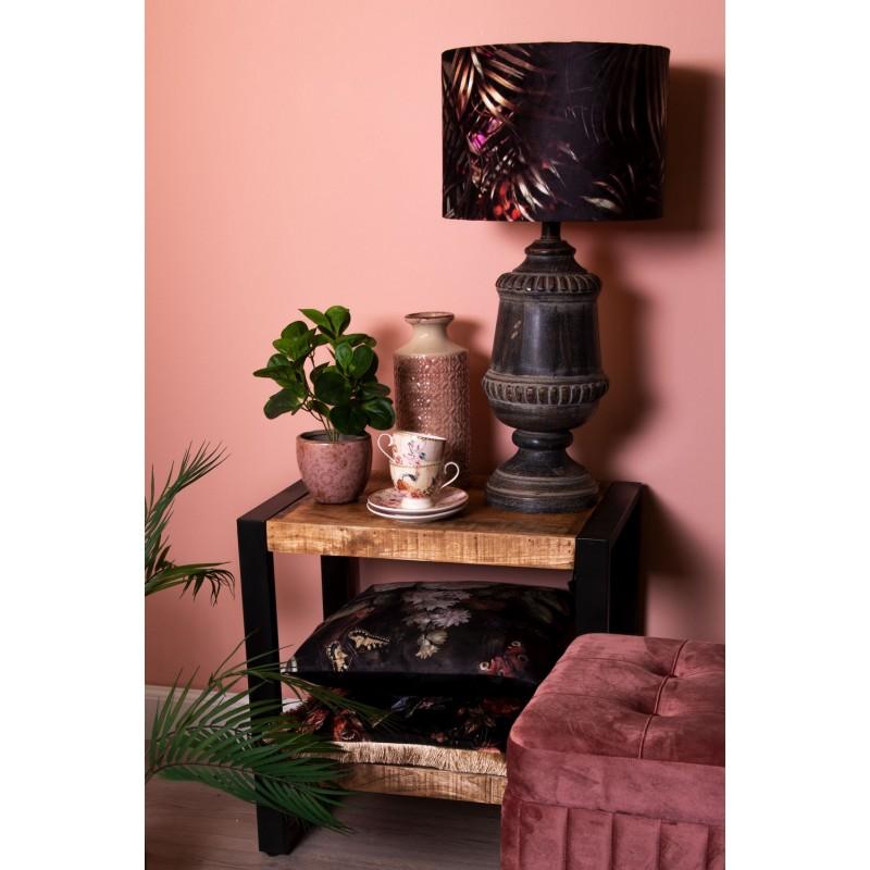 Clayre & Eef 6LMP667 Lampenvoet Ø 21x55 Cm Bruin Hout Rond Lampvoet