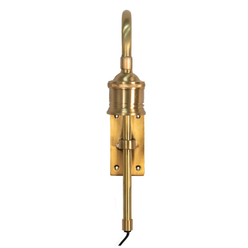 Clayre & Eef 6LMP759 Wandlamp 7x15x32 Cm Goudkleurig Metaal Muurlamp