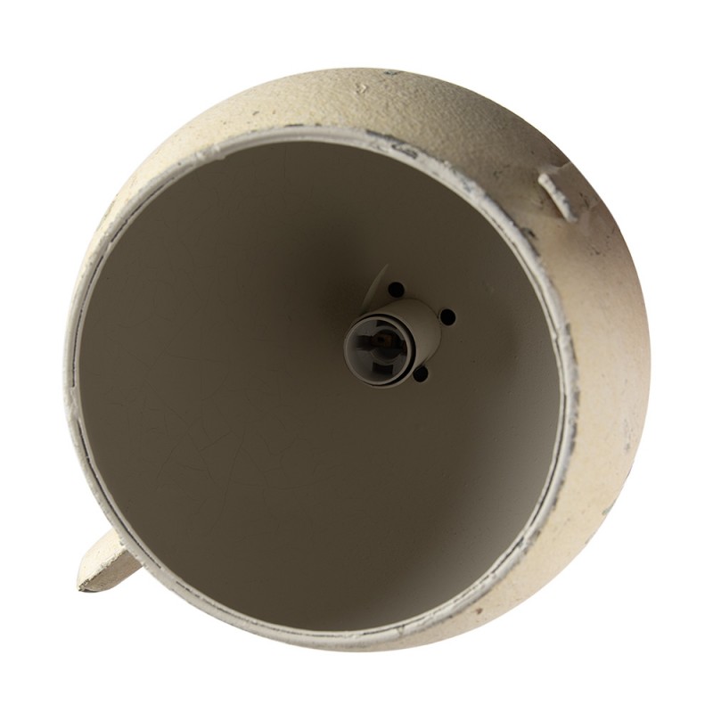 Clayre & Eef 6LMP783 Hanglamp Theepot 37x20x26 Cm Beige Groen IJzer Hanglamp Eettafel