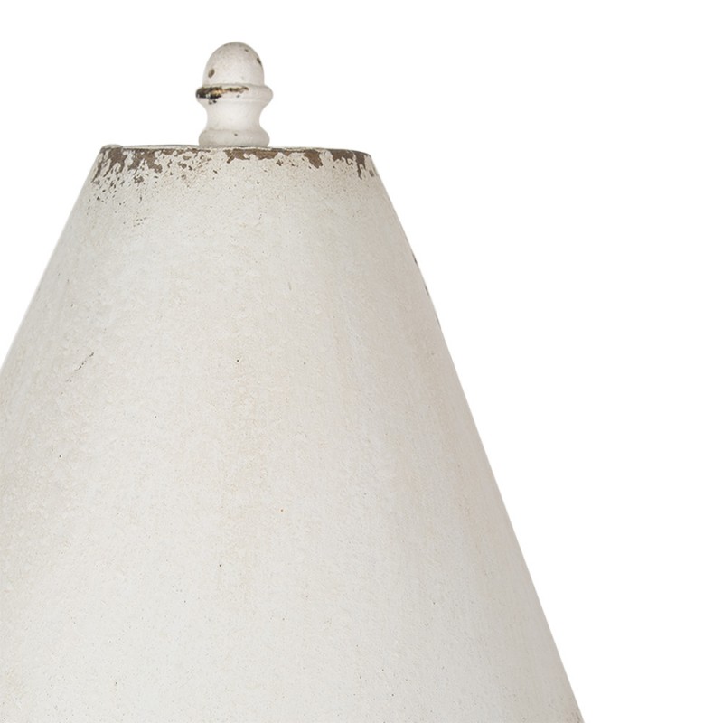 Clayre & Eef 6LMP787 Tafellamp Ø 26x55 Cm Wit IJzer Bureaulamp