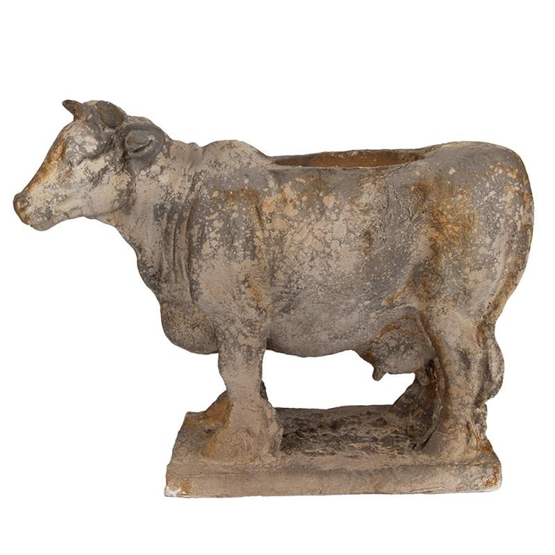 clayre & eef 6MG0110 Bloempot Koe 36x15x28 cm Grijs Keramisch materiaal