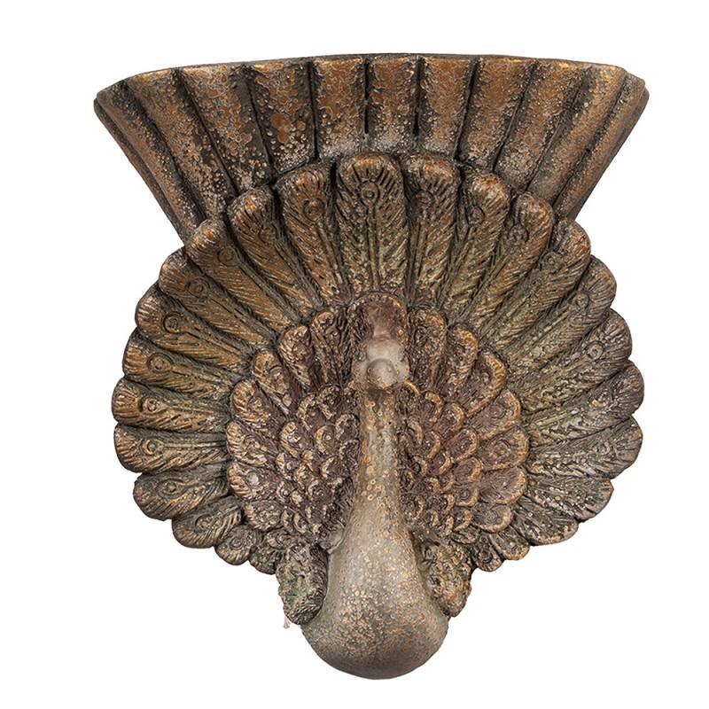 clayre & eef 6MG0111 Bloempot 36x12x39 cm Bruin Keramisch materiaal Pauw