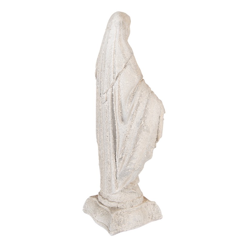 Clayre & Eef 6MG0113 Decoratie Beeld Maria 17x12x41 Cm Beige Keramisch Materiaal