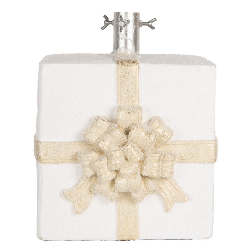 clayre & eef 6MG0116 Kerstboom Standaard Cadeau 26x24x33 cm Wit Keramisch materiaal