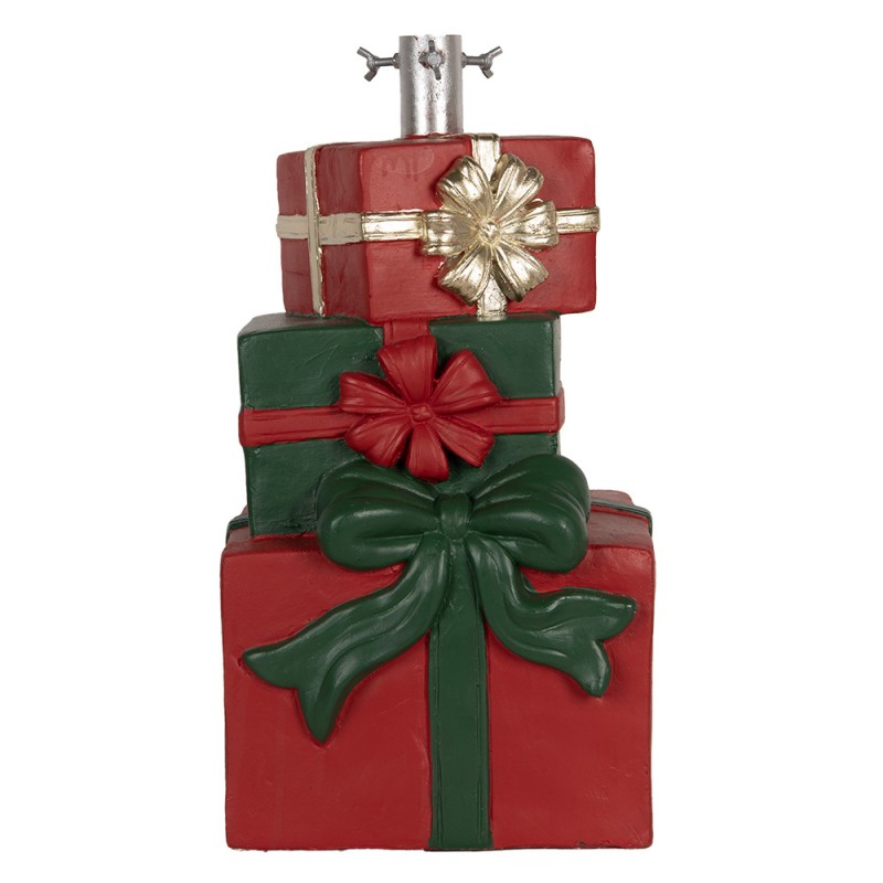 clayre & eef 6MG0117 Kerstboom Standaard Cadeau 28x26x48 cm Rood Groen Keramisch materiaal
