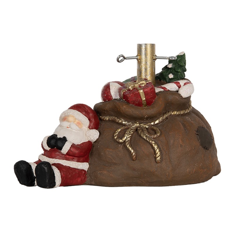 clayre & eef 6MG0119 Kerstboom Standaard 46x31x30 cm Bruin Keramisch materiaal Kerstman