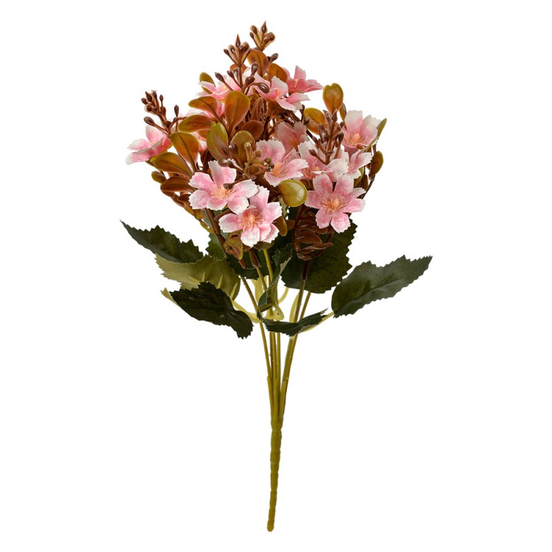 Clayre & Eef 6PL0380P Kunstbloem 33 Cm Roze Kunststof