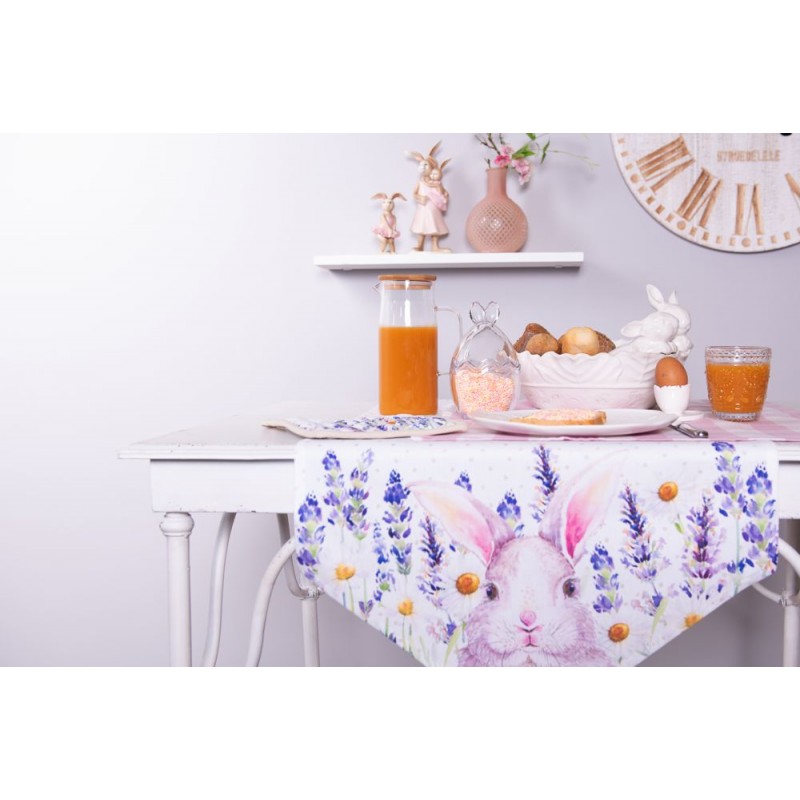 Clayre & Eef 6PR2629 Beeld Konijn 7x7x13 Cm Bruin Kunststof Woonaccessoires