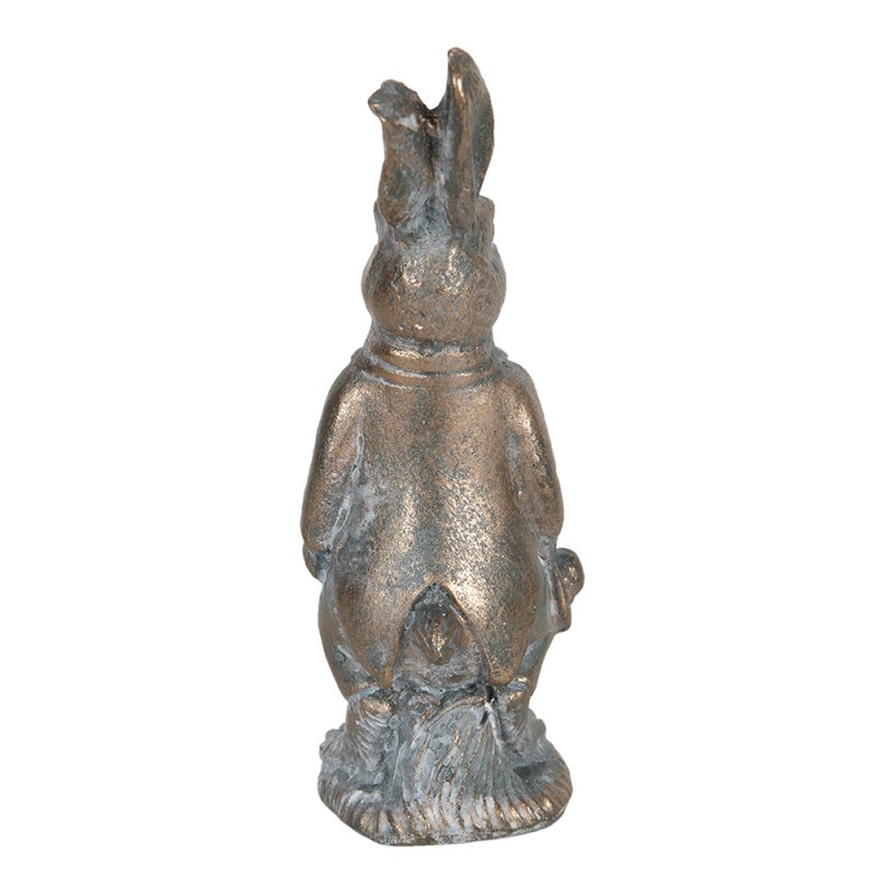 Clayre & Eef 6PR3091CH Beeld Konijn 11 Cm Bruin Kunststof Woonaccessoires