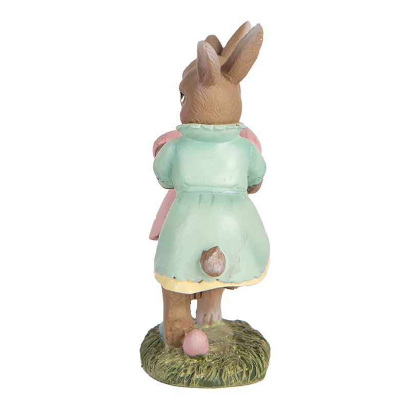 Clayre & Eef 6PR5437 Decoratie Beeld Konijnen 8x3x8 Cm Beige Kunststof