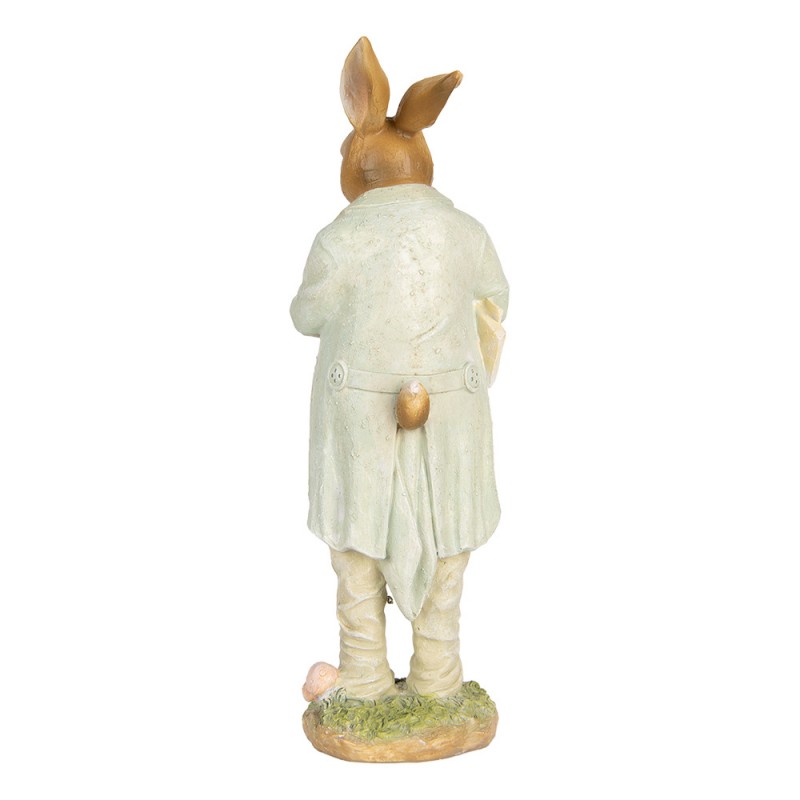 Clayre & Eef 6PR5448 Decoratie Beeld Konijn 33 Cm Beige Kunststof