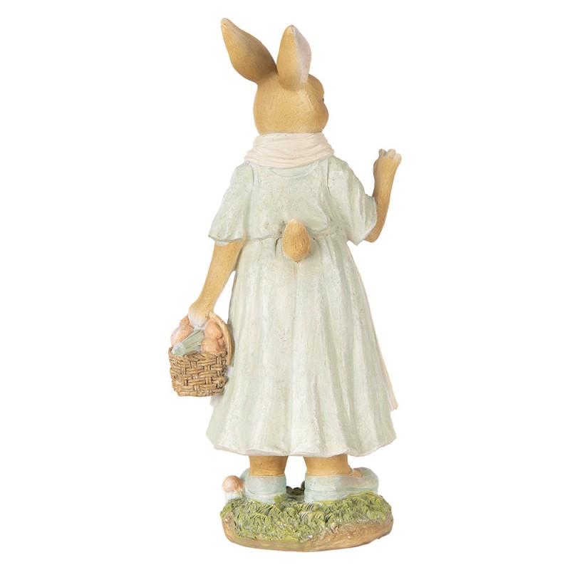 Clayre & Eef 6PR5449 Decoratie Beeld Konijn 32 Cm Beige Kunststof