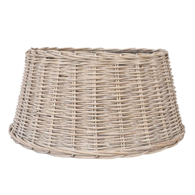 Clayre & Eef 6RO0224 Lampenkap Hanglamp Ø 56x29 Cm Beige Rotan Rond Rieten Lampenkap