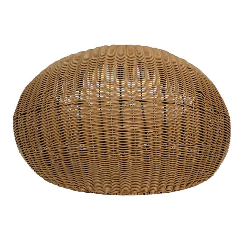 Clayre & Eef 6RO0544 Kattenhuis Ø 47x30 Cm Bruin Beige Rotan Rond