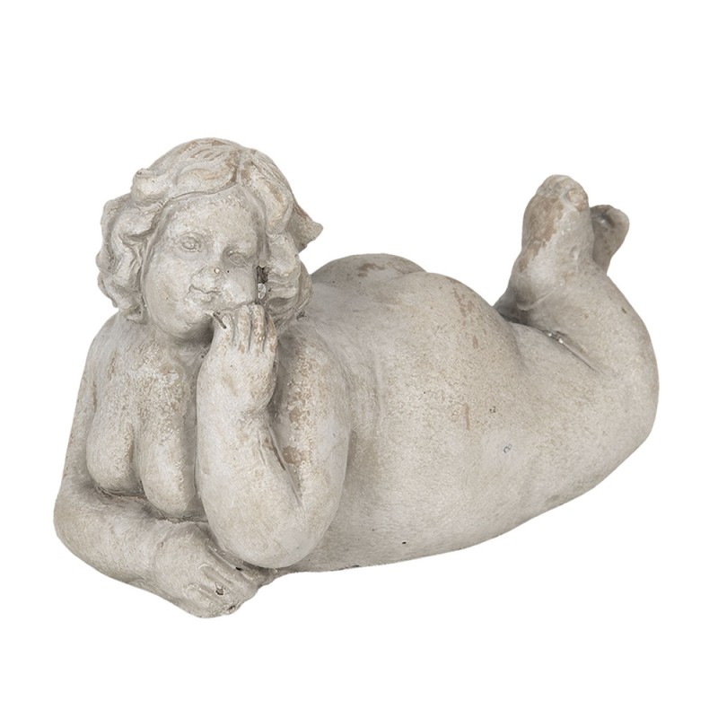 Clayre & Eef 6TE0284 Decoratie Vrouw 17x9x12 Cm Grijs Steen