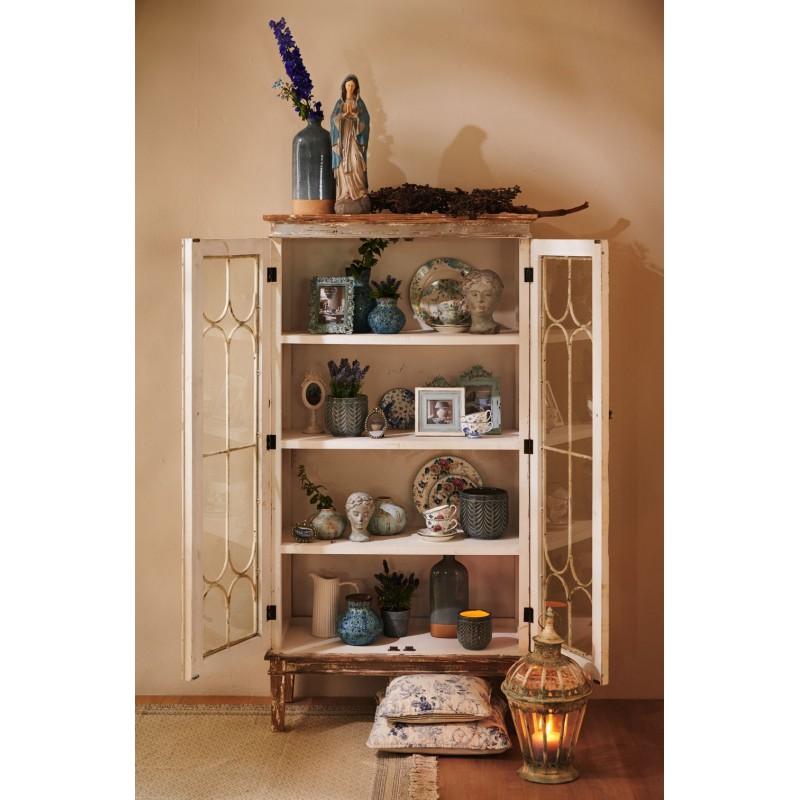 Clayre & Eef 6TE0307 Bloempot 18x17x25 Cm Grijs Bruin Steen Bloempot Binnen