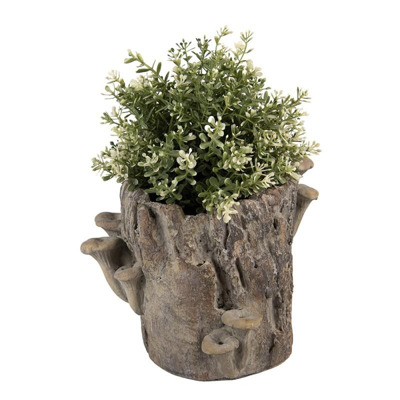 Clayre & Eef 6TE0577M Bloempot 20x18x18 Cm Bruin Steen