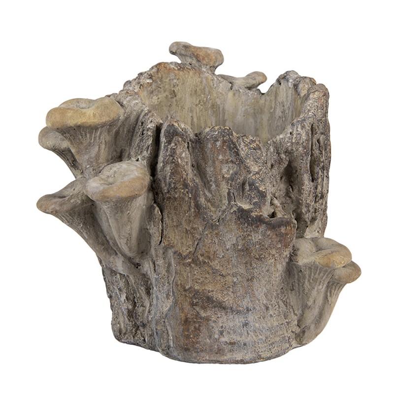 Clayre & Eef 6TE0577S Bloempot 19x17x16 Cm Bruin Steen