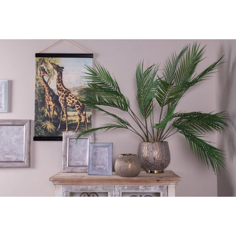 Clayre & Eef 6WK0032 Wandkleed 40x2x60 Cm Bruin Zwart Linnen Giraffen Rechthoek Wanddoek