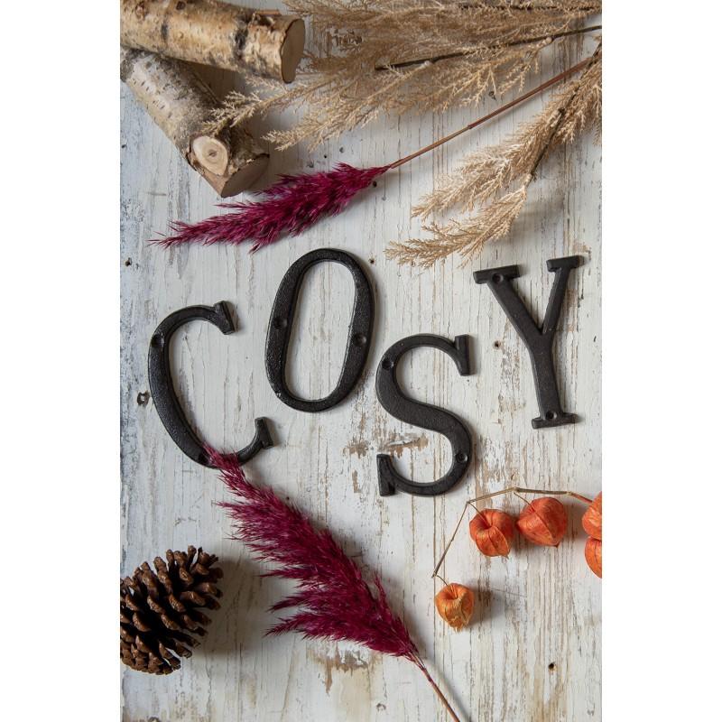 Clayre & Eef 6Y0840-O IJzeren Letter O 13 Cm Bruin IJzer Decoratie Letters