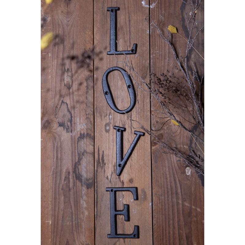 Clayre & Eef 6Y0840-O IJzeren Letter O 13 Cm Bruin IJzer Decoratie Letters