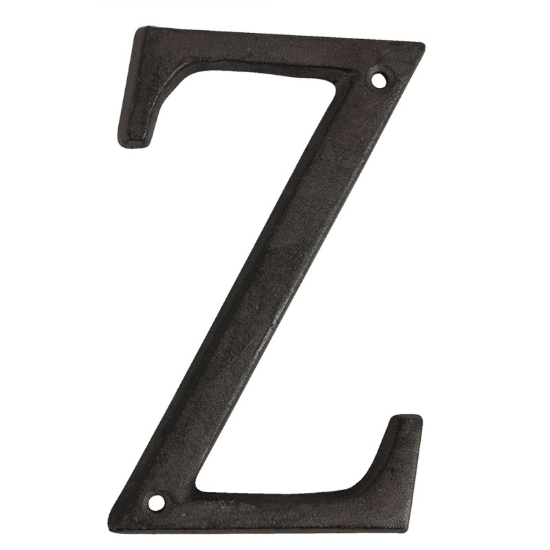 clayre & eef 6Y0840-Z IJzeren Letter Z 13 cm Bruin IJzer Decoratie Letters