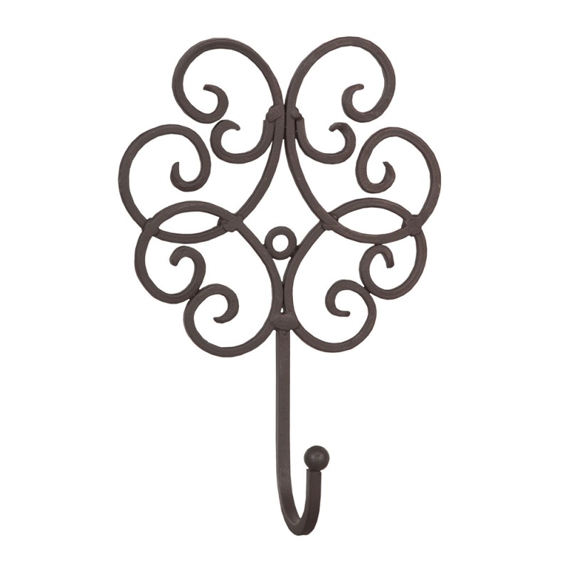 clayre & eef 6Y1254 Wandhaak 13x5x19 cm Bruin IJzer Kapstok