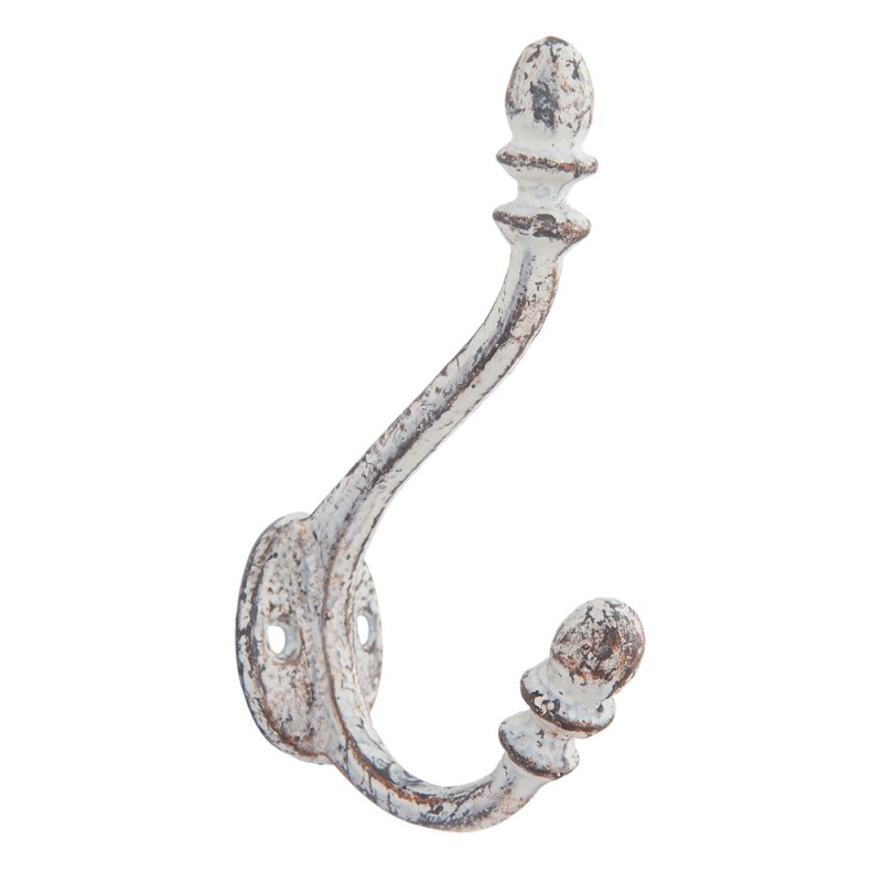 clayre & eef 6Y1525G Wandhaak 3x8x12 cm Grijs IJzer Kapstok