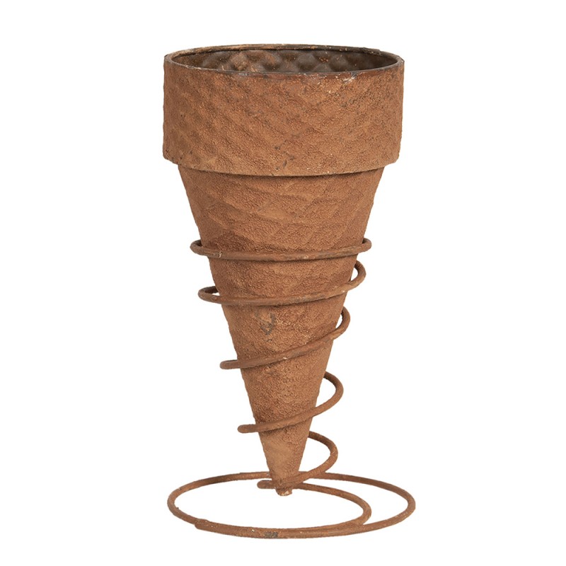 clayre & eef 6Y3577 Planthouder Ø 12x24 cm Bruin IJzer Bloempot