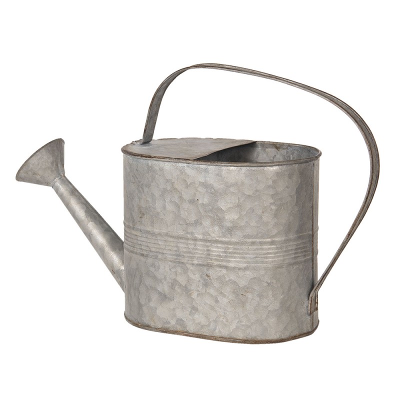 Clayre & Eef 6Y3729 Decoratie Gieter 40x14x25 Cm Grijs Metaal Plantengieter