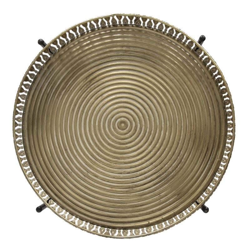 Clayre & Eef 6Y4031 Bijzettafel Ø 49x52 Cm Koperkleurig IJzer Rond