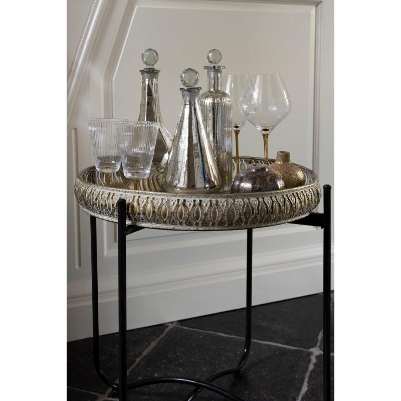 Clayre & Eef 6Y4031 Bijzettafel Ø 49x52 Cm Koperkleurig IJzer Rond