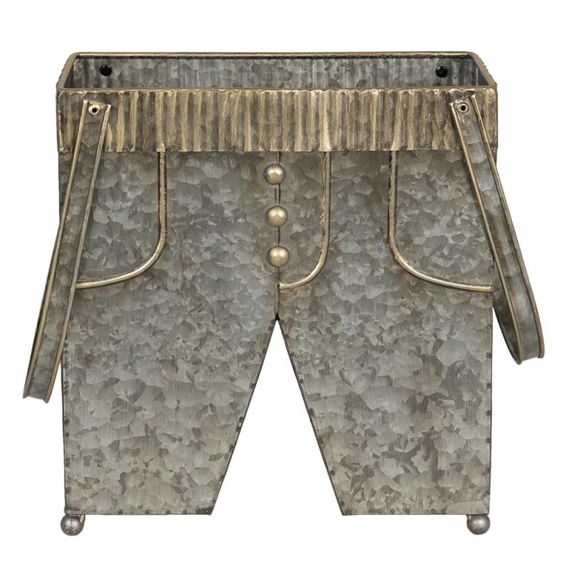 Clayre & Eef 6Y4184 Planthouder 28x15x30/50 Cm Grijs IJzer Rechthoek