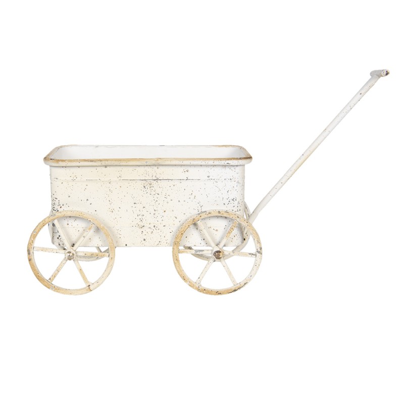 clayre & eef 6Y4191 Planthouder 29x16x16 cm Wit IJzer Rechthoek Bloempot Binnen