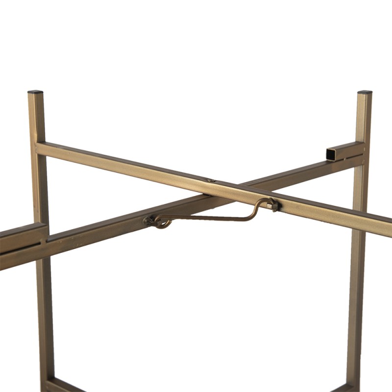 Clayre & Eef 6Y4298 Bijzettafel Ø 52x40 Cm Koperkleurig Metaal Rond