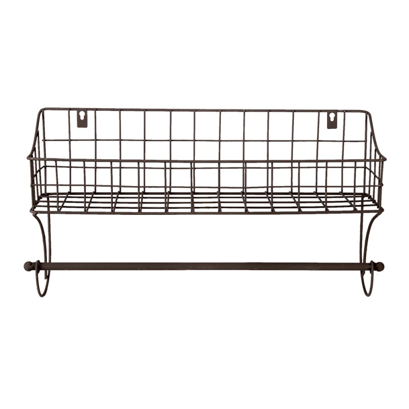 clayre & eef 6Y4305 Handdoekhouder 44x12x25 cm Bruin IJzer Handdoekhaak
