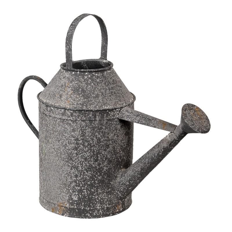 Clayre & Eef 6Y4581 Decoratie Gieter 47x18x38 Cm Grijs Metaal Plantengieter