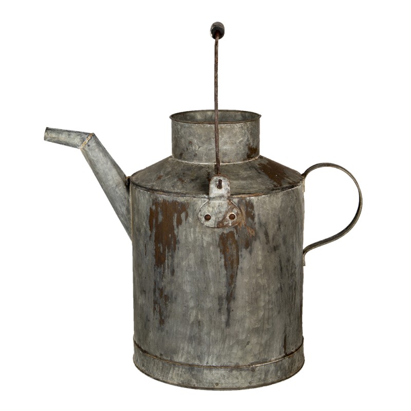 clayre & eef 6Y4602 Decoratie Gieter 48x29x52 cm Grijs Metaal Woonaccessoires