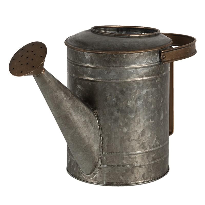 Clayre & Eef 6Y4604 Decoratie Gieter 31x14x20 Cm Grijs Metaal Plantengieter