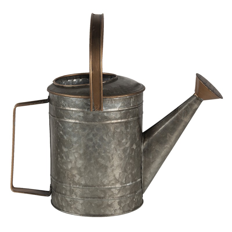 Clayre & Eef 6Y4604 Decoratie Gieter 31x14x20 Cm Grijs Metaal Plantengieter