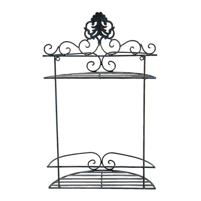 Clayre & Eef 6Y4677 Wandrek 33x16x53 Cm Zwart IJzer Muurrek