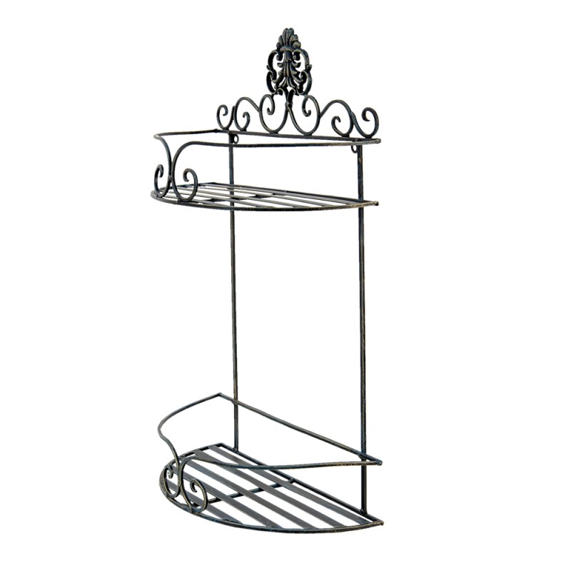 Clayre & Eef 6Y4677 Wandrek 33x16x53 Cm Zwart IJzer Muurrek