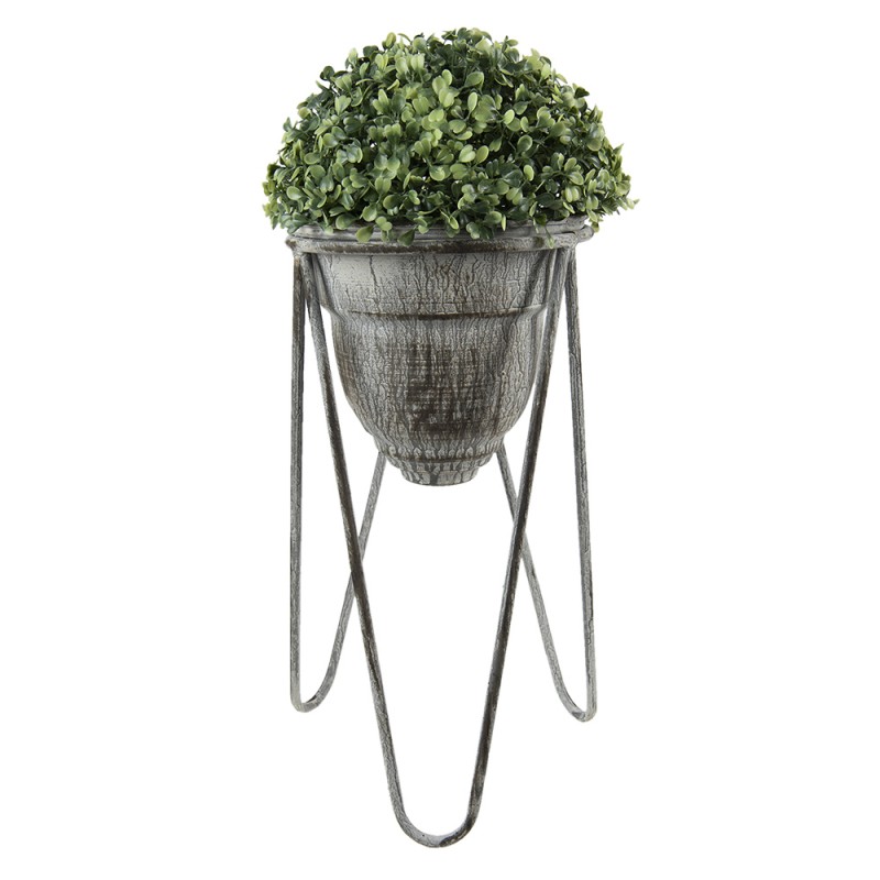 Clayre & Eef 6Y4696 Planthouder Ø 23x40 Cm Grijs IJzer