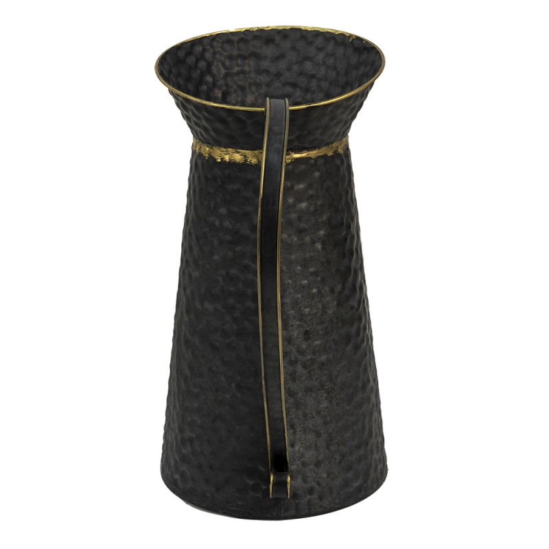 Clayre & Eef 6Y4712 Decoratie Kolenkit XL 40x23x47 Cm Grijs IJzer Rond Emmer