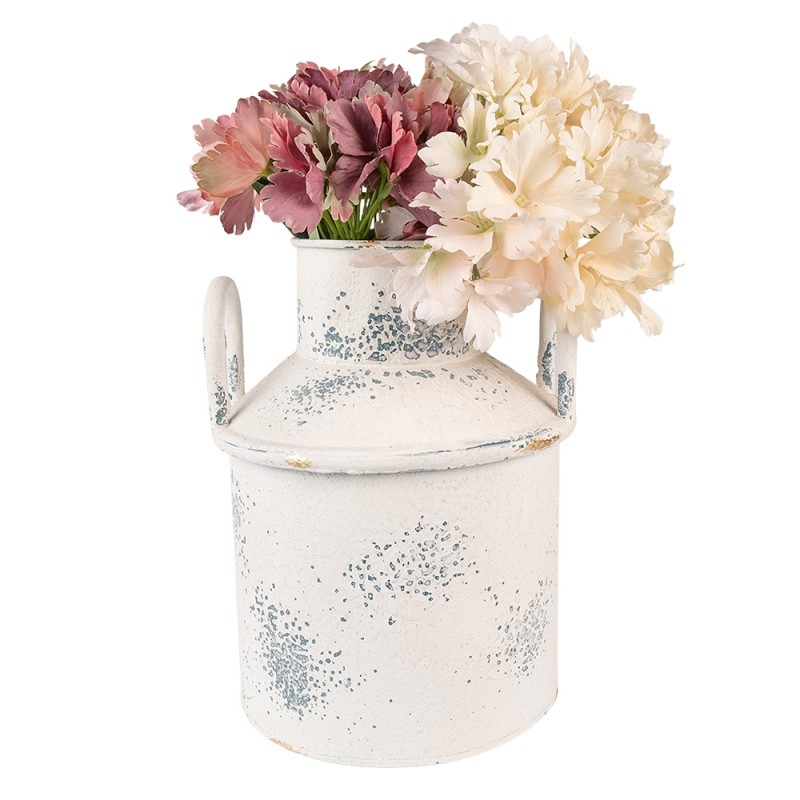 Clayre & Eef 6Y4751 Decoratie Melkbus Ø 18x22 Cm Beige IJzer Rond Melkkan