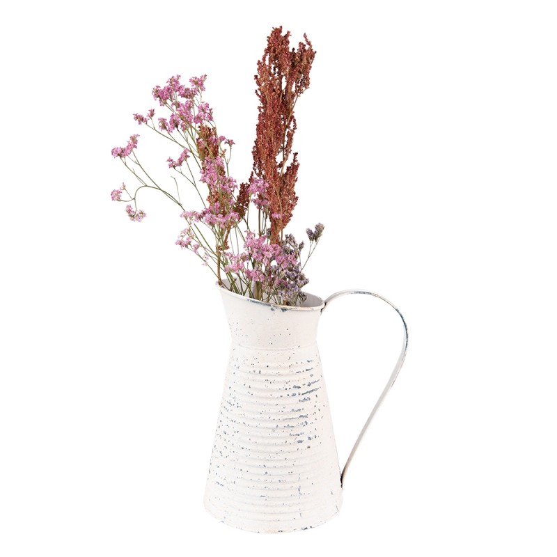 Clayre & Eef 6Y4759 Decoratie Kan 20x15x24 Cm Beige IJzer Woonaccessoires