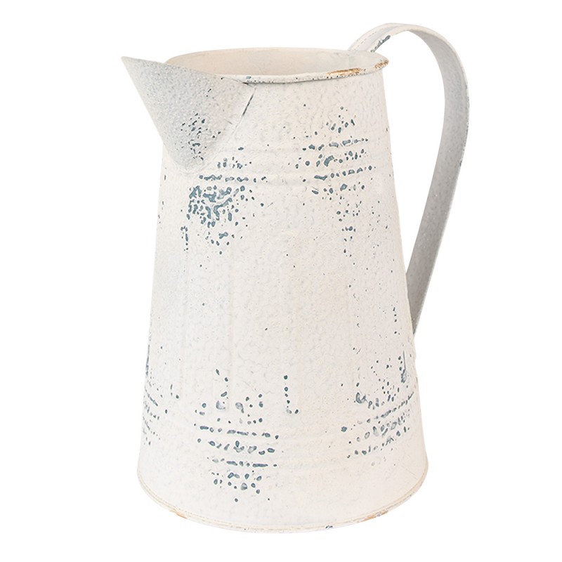 Clayre & Eef 6Y4764 Decoratie Kan 22x14x21 Cm Beige IJzer Woondecoratie