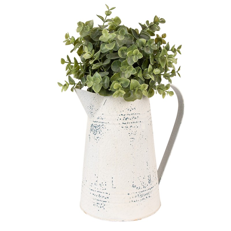 Clayre & Eef 6Y4764 Decoratie Kan 22x14x21 Cm Beige IJzer Woondecoratie