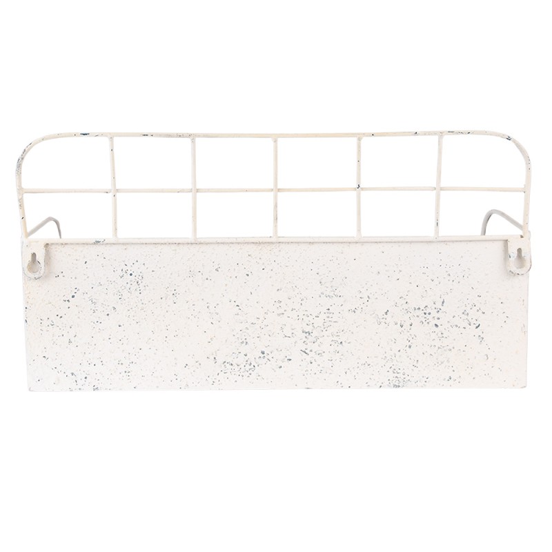 Clayre & Eef 6Y4768 Wandrek 38x14x20 Cm Beige IJzer Rechthoek Muurrek